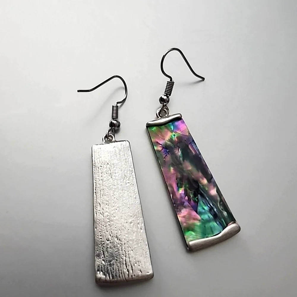 BOHO MULTICOLOR Acrylic Silver Abalone Shell